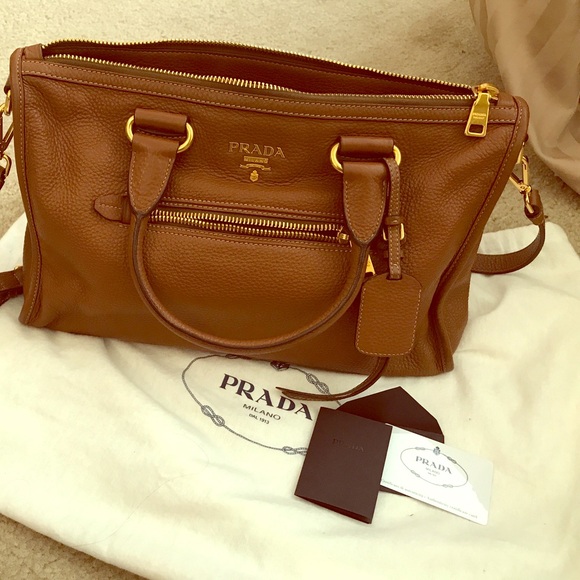 Prada Handbags - Prada Brown Leather Handbag